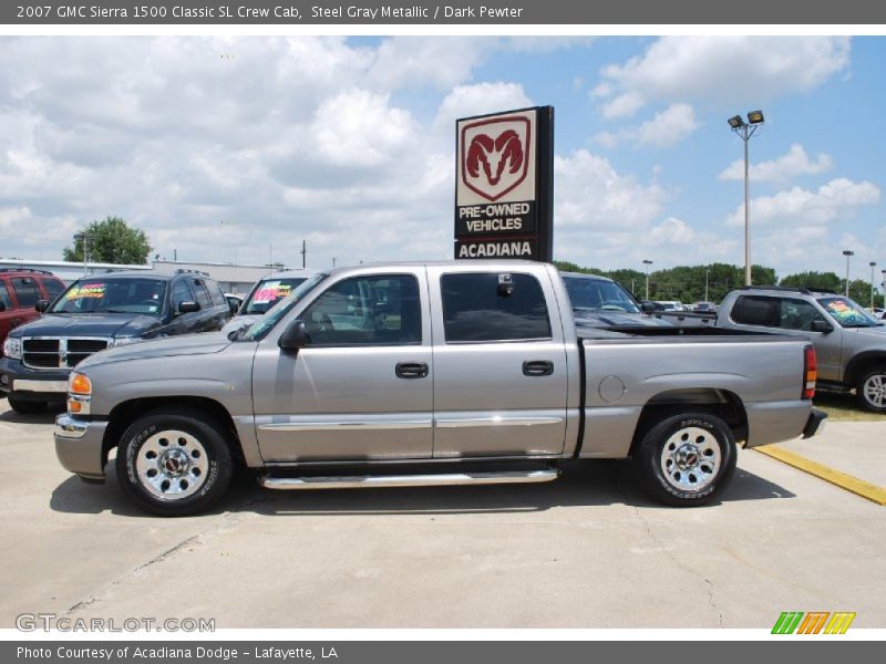 Steel Gray Metallic / Dark Pewter 2007 GMC Sierra 1500 Classic SL Crew Cab