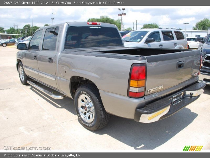 Steel Gray Metallic / Dark Pewter 2007 GMC Sierra 1500 Classic SL Crew Cab