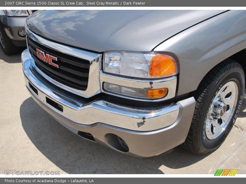 Steel Gray Metallic / Dark Pewter 2007 GMC Sierra 1500 Classic SL Crew Cab