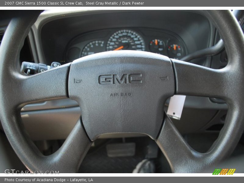 Steel Gray Metallic / Dark Pewter 2007 GMC Sierra 1500 Classic SL Crew Cab