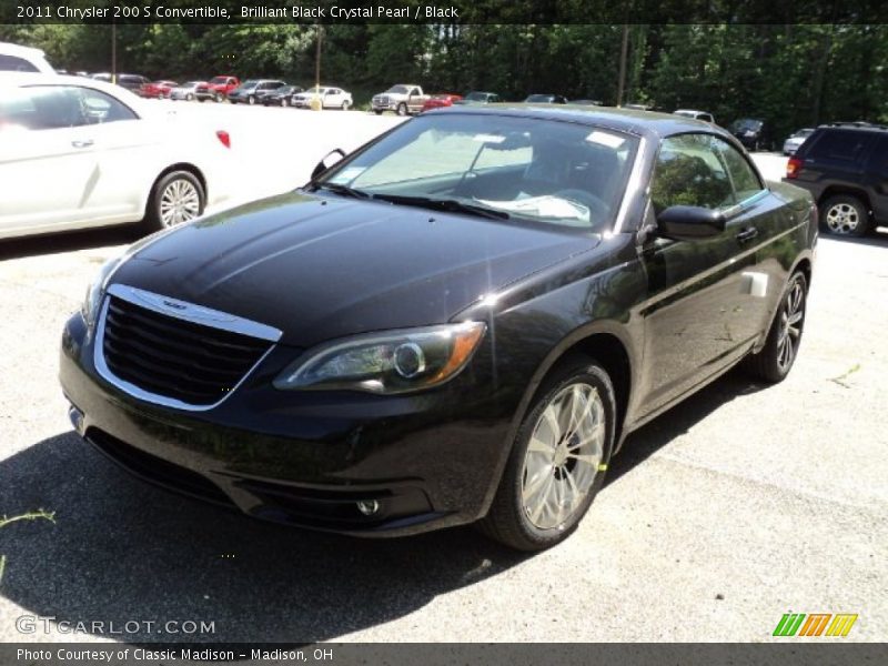 Brilliant Black Crystal Pearl / Black 2011 Chrysler 200 S Convertible