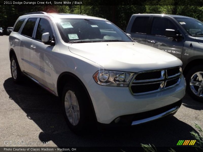 Stone White / Black 2011 Dodge Durango Crew 4x4