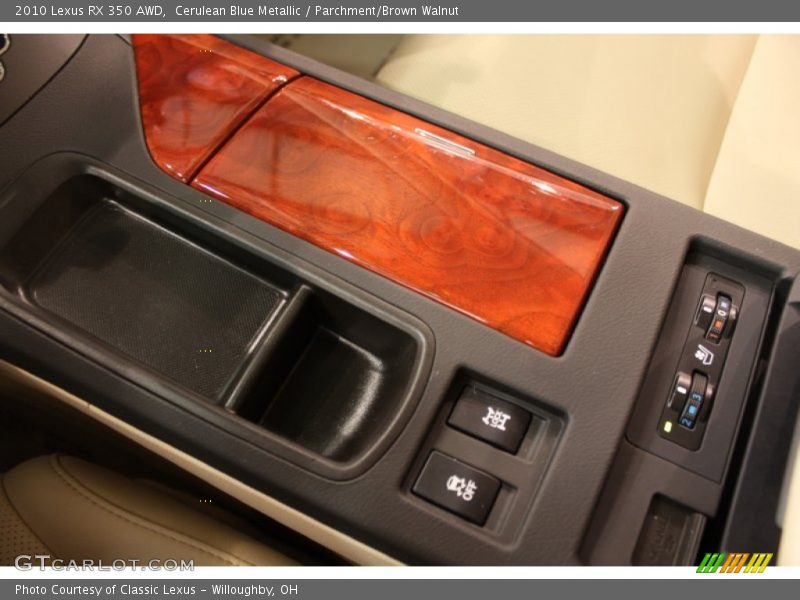 Cerulean Blue Metallic / Parchment/Brown Walnut 2010 Lexus RX 350 AWD