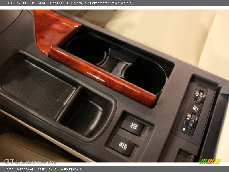 Cerulean Blue Metallic / Parchment/Brown Walnut 2010 Lexus RX 350 AWD