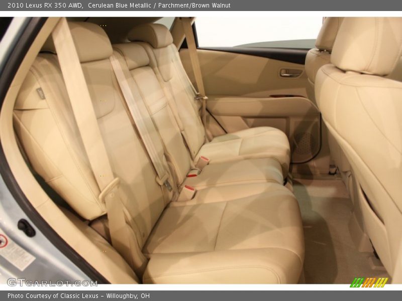 Cerulean Blue Metallic / Parchment/Brown Walnut 2010 Lexus RX 350 AWD