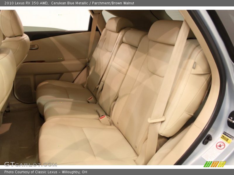 Cerulean Blue Metallic / Parchment/Brown Walnut 2010 Lexus RX 350 AWD