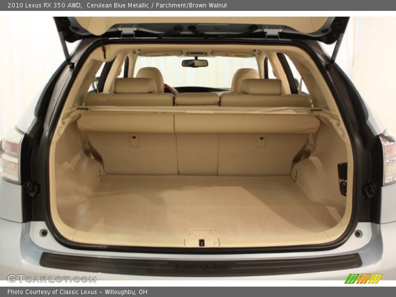 Cerulean Blue Metallic / Parchment/Brown Walnut 2010 Lexus RX 350 AWD