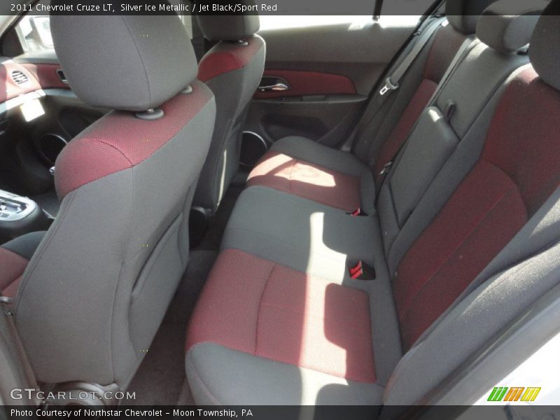 Silver Ice Metallic / Jet Black/Sport Red 2011 Chevrolet Cruze LT