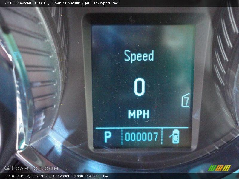 Silver Ice Metallic / Jet Black/Sport Red 2011 Chevrolet Cruze LT