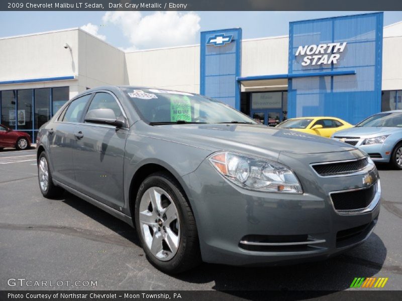 Dark Gray Metallic / Ebony 2009 Chevrolet Malibu LT Sedan