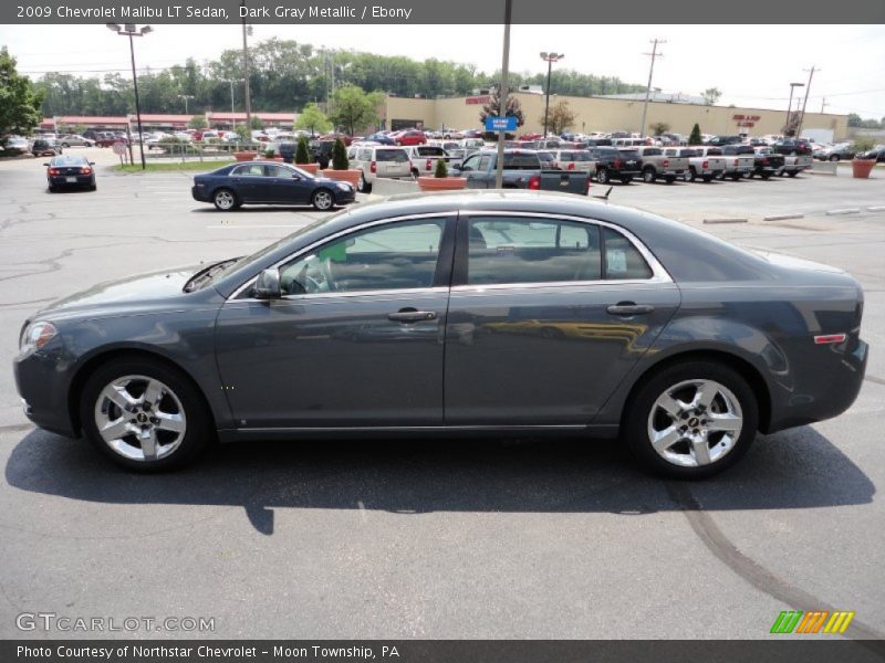 Dark Gray Metallic / Ebony 2009 Chevrolet Malibu LT Sedan