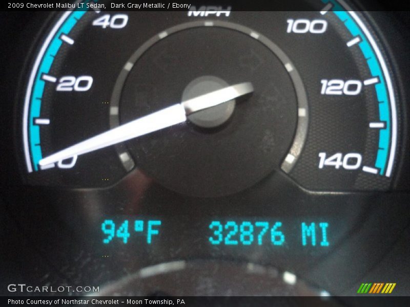 Dark Gray Metallic / Ebony 2009 Chevrolet Malibu LT Sedan