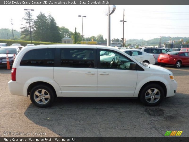 Stone White / Medium Slate Gray/Light Shale 2009 Dodge Grand Caravan SE