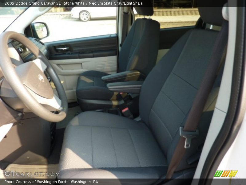 Stone White / Medium Slate Gray/Light Shale 2009 Dodge Grand Caravan SE