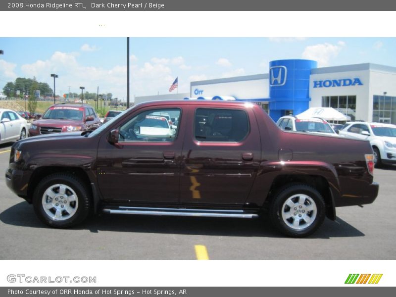 Dark Cherry Pearl / Beige 2008 Honda Ridgeline RTL