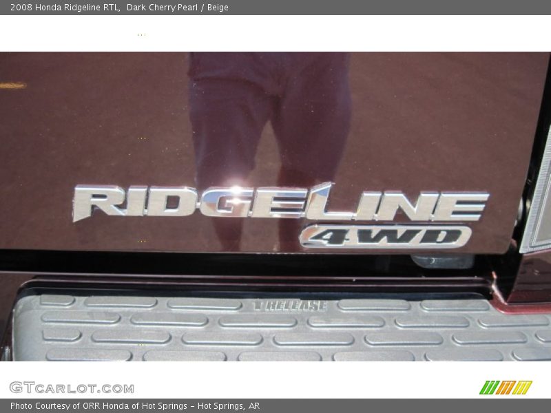 Dark Cherry Pearl / Beige 2008 Honda Ridgeline RTL