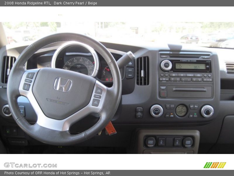Dark Cherry Pearl / Beige 2008 Honda Ridgeline RTL