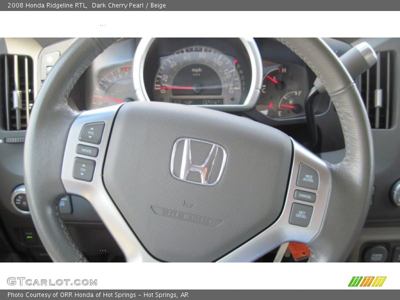 Dark Cherry Pearl / Beige 2008 Honda Ridgeline RTL