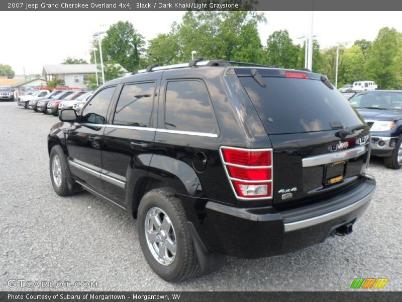 Black / Dark Khaki/Light Graystone 2007 Jeep Grand Cherokee Overland 4x4