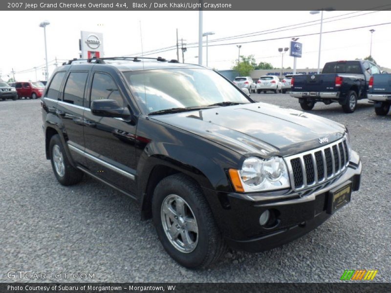 Black / Dark Khaki/Light Graystone 2007 Jeep Grand Cherokee Overland 4x4