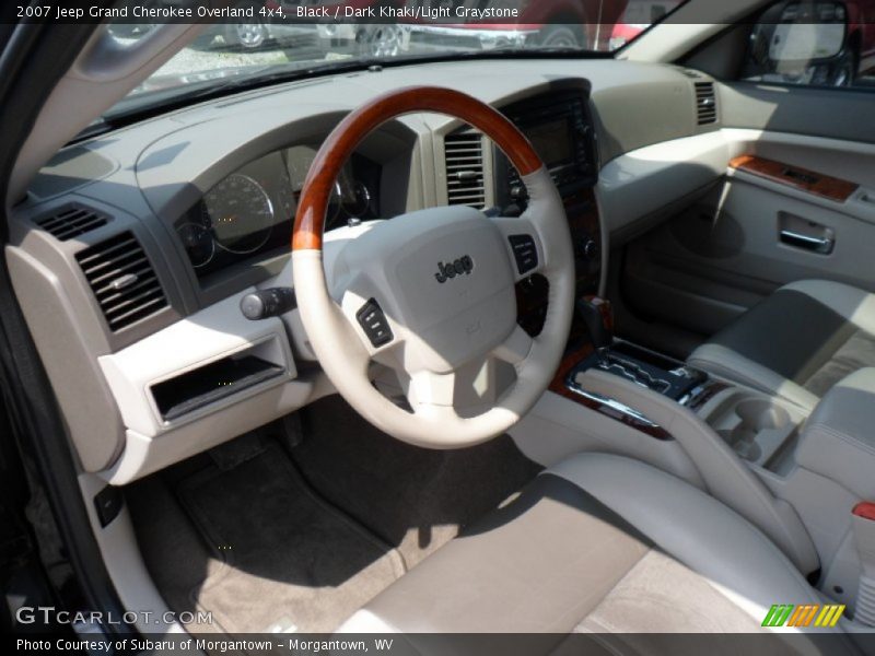 Black / Dark Khaki/Light Graystone 2007 Jeep Grand Cherokee Overland 4x4