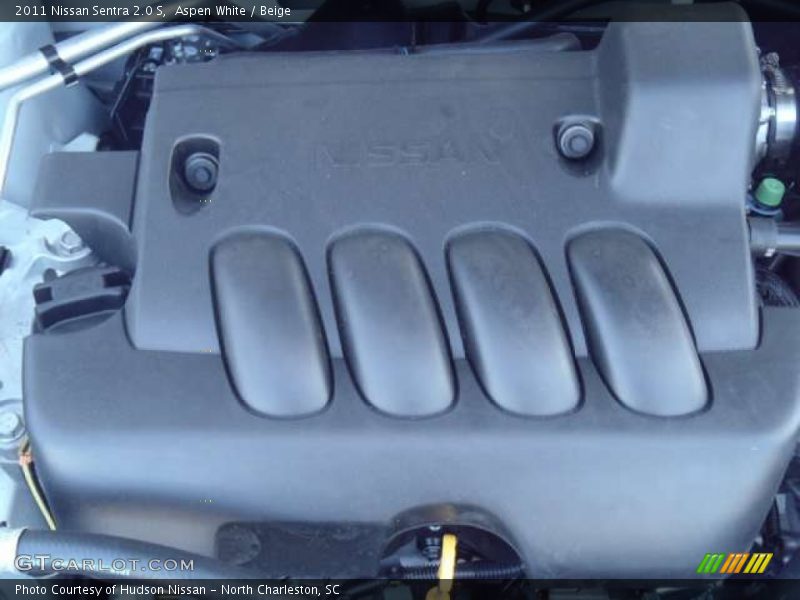 Aspen White / Beige 2011 Nissan Sentra 2.0 S