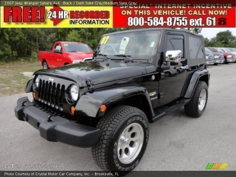 Black / Dark Slate Gray/Medium Slate Gray 2007 Jeep Wrangler Sahara 4x4