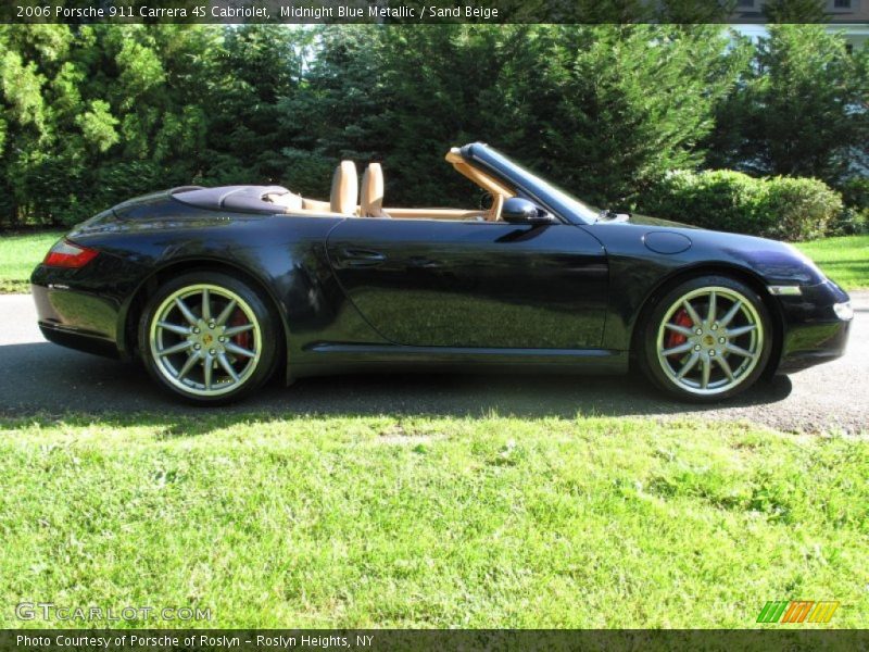 Midnight Blue Metallic / Sand Beige 2006 Porsche 911 Carrera 4S Cabriolet