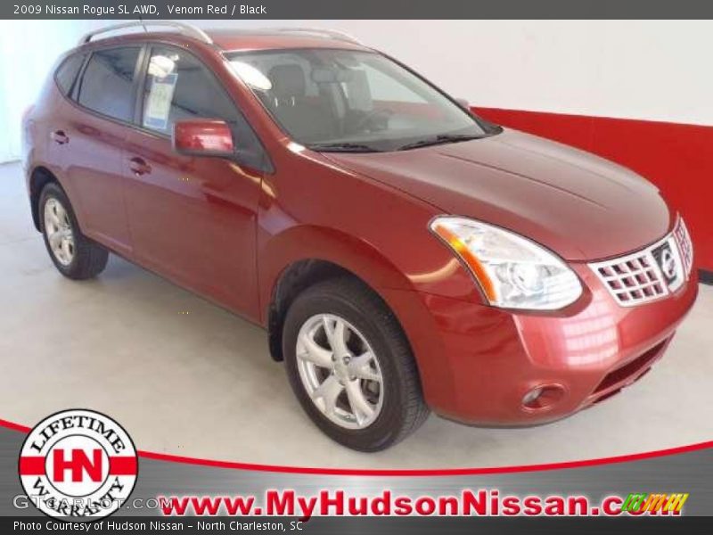 Venom Red / Black 2009 Nissan Rogue SL AWD