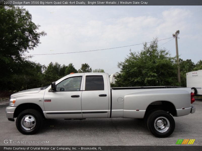 Bright Silver Metallic / Medium Slate Gray 2007 Dodge Ram 3500 Big Horn Quad Cab 4x4 Dually