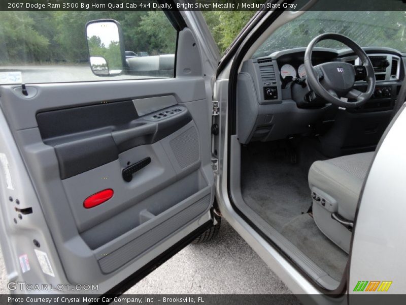 Bright Silver Metallic / Medium Slate Gray 2007 Dodge Ram 3500 Big Horn Quad Cab 4x4 Dually