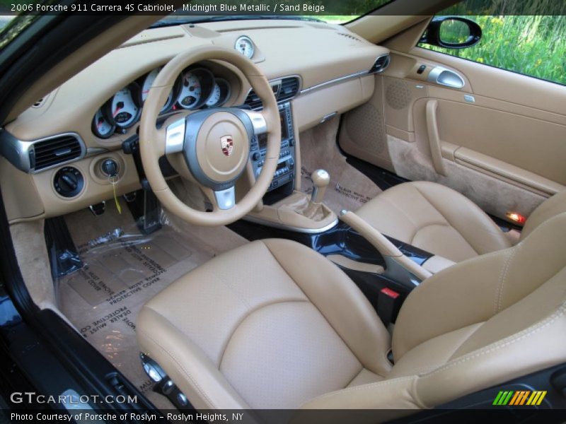 Midnight Blue Metallic / Sand Beige 2006 Porsche 911 Carrera 4S Cabriolet