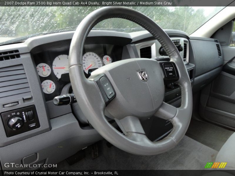 Bright Silver Metallic / Medium Slate Gray 2007 Dodge Ram 3500 Big Horn Quad Cab 4x4 Dually