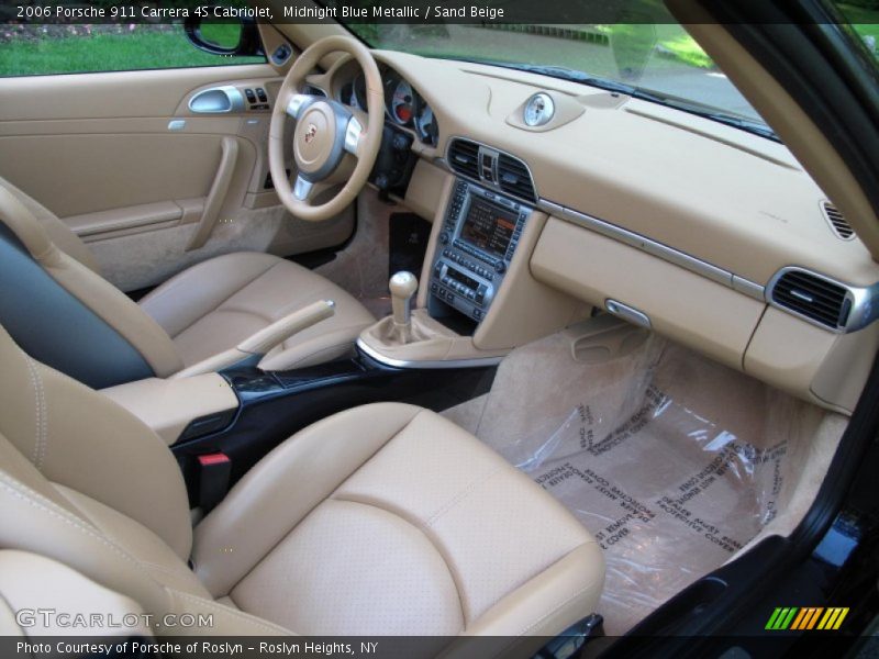 Midnight Blue Metallic / Sand Beige 2006 Porsche 911 Carrera 4S Cabriolet