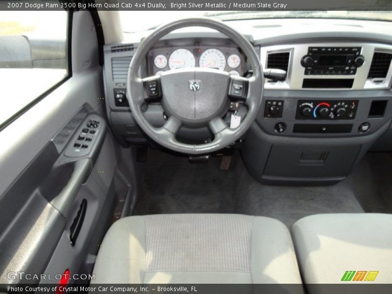 Bright Silver Metallic / Medium Slate Gray 2007 Dodge Ram 3500 Big Horn Quad Cab 4x4 Dually