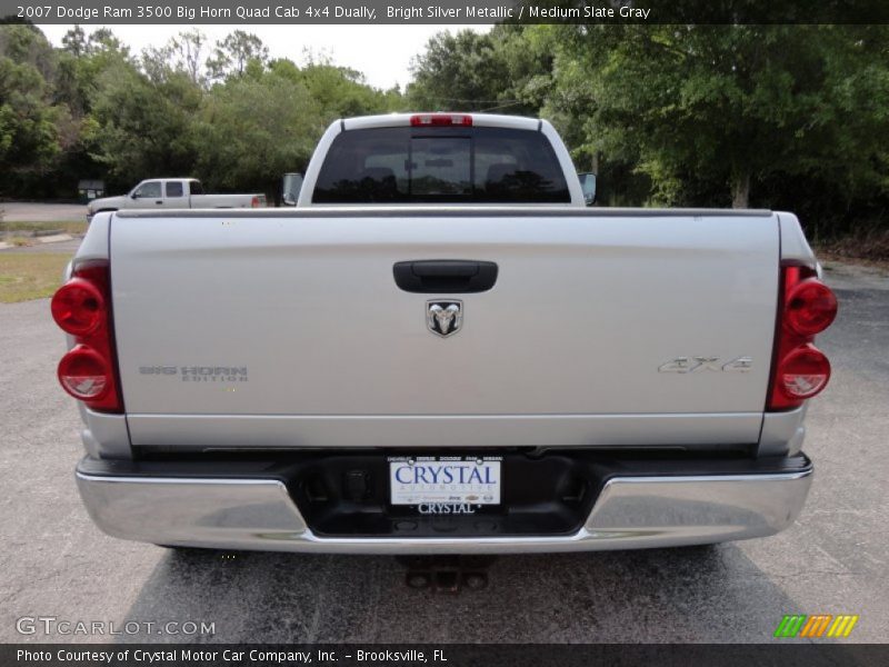 Bright Silver Metallic / Medium Slate Gray 2007 Dodge Ram 3500 Big Horn Quad Cab 4x4 Dually