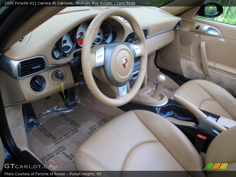 Midnight Blue Metallic / Sand Beige 2006 Porsche 911 Carrera 4S Cabriolet