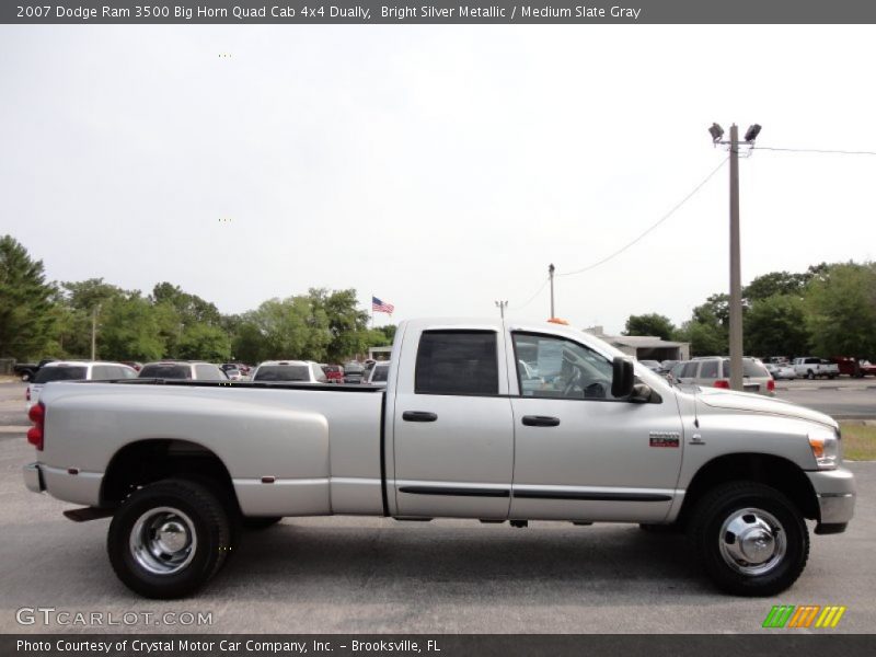 Bright Silver Metallic / Medium Slate Gray 2007 Dodge Ram 3500 Big Horn Quad Cab 4x4 Dually