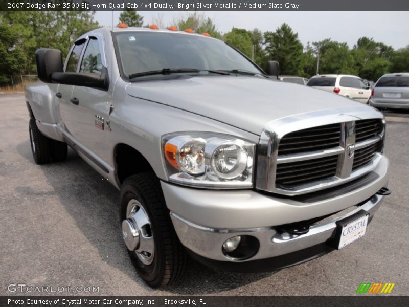 Bright Silver Metallic / Medium Slate Gray 2007 Dodge Ram 3500 Big Horn Quad Cab 4x4 Dually