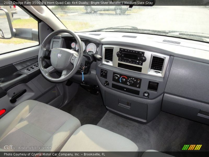 Bright Silver Metallic / Medium Slate Gray 2007 Dodge Ram 3500 Big Horn Quad Cab 4x4 Dually