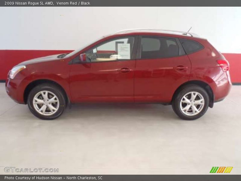 Venom Red / Black 2009 Nissan Rogue SL AWD