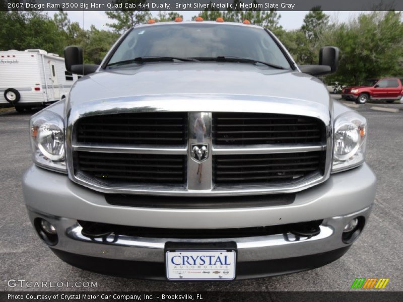 Bright Silver Metallic / Medium Slate Gray 2007 Dodge Ram 3500 Big Horn Quad Cab 4x4 Dually