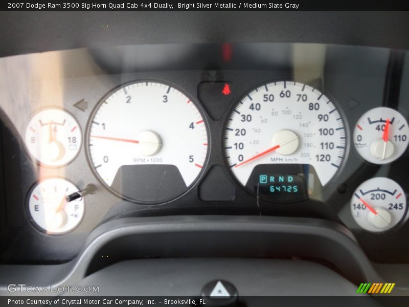 Bright Silver Metallic / Medium Slate Gray 2007 Dodge Ram 3500 Big Horn Quad Cab 4x4 Dually