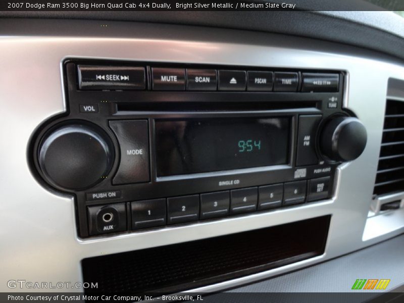 Bright Silver Metallic / Medium Slate Gray 2007 Dodge Ram 3500 Big Horn Quad Cab 4x4 Dually