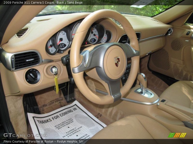 Black / Sand Beige 2009 Porsche 911 Carrera S Coupe