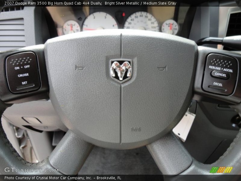 Bright Silver Metallic / Medium Slate Gray 2007 Dodge Ram 3500 Big Horn Quad Cab 4x4 Dually