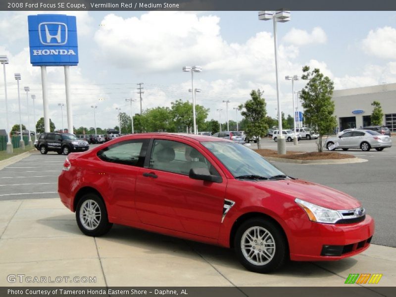 Vermillion Red / Medium Stone 2008 Ford Focus SE Coupe