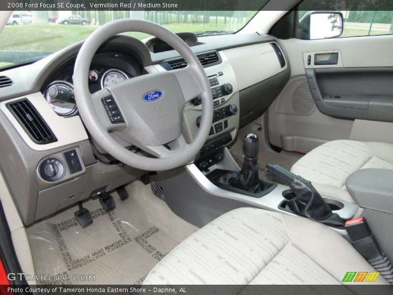Vermillion Red / Medium Stone 2008 Ford Focus SE Coupe