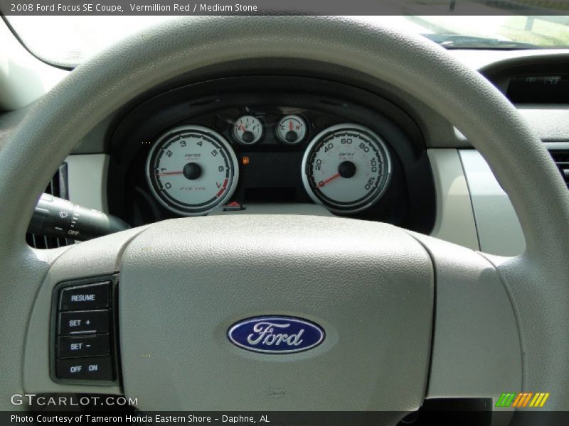 Vermillion Red / Medium Stone 2008 Ford Focus SE Coupe