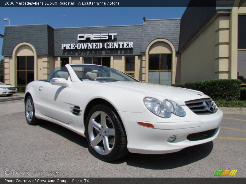 Alabaster White / Stone 2006 Mercedes-Benz SL 500 Roadster